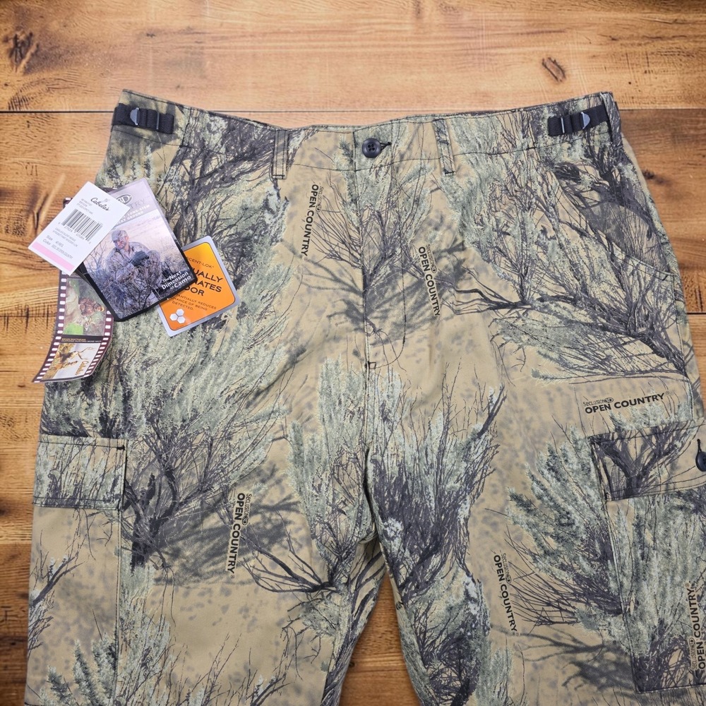 Cabelas Silent Weave 6-Pocket Hunting Pants Seclusion 3D Camo Scent-Lok 40 REG